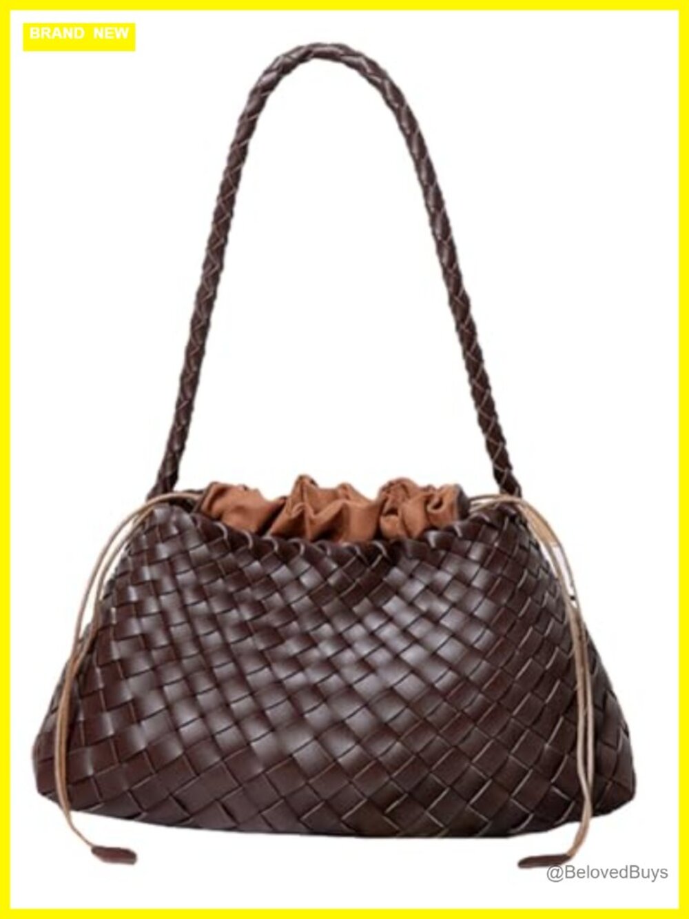 Woven Hobo Bags Women Trendy Suede Bucket Purse Shoulder Bag Tote Handbag
